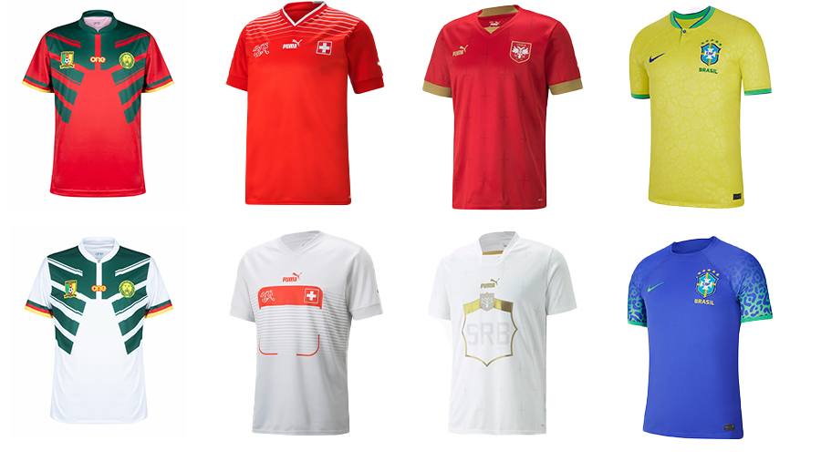 Mondial 2022 Les maillots des 32 sélections Mosaique FM